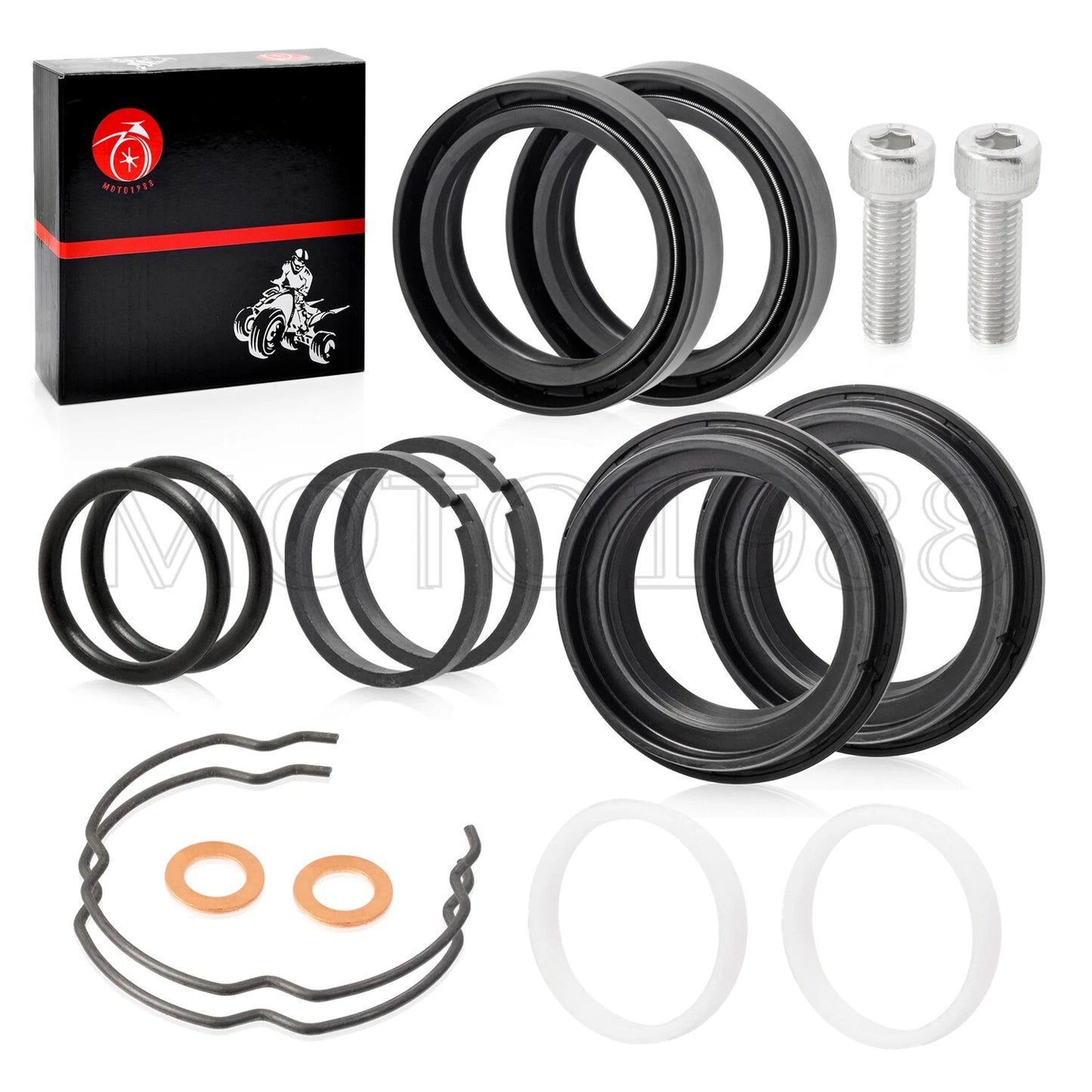 Front Fork Dust Oil Seals Rebuild Kit 39mm for Harley Sportster XL883/XL1200/FXD