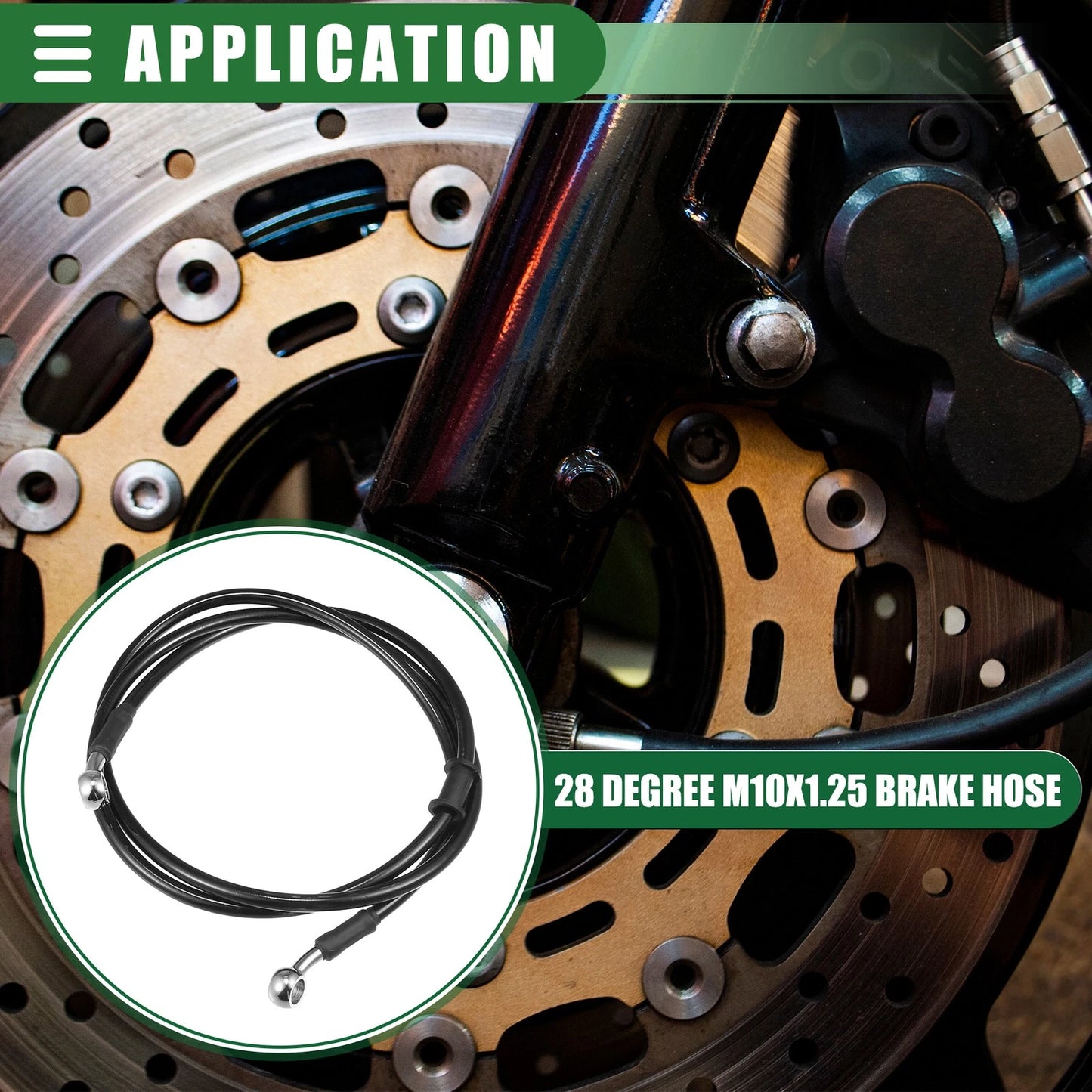 Braided Hydraulic Brake Line / 140cm / for Motorcycle