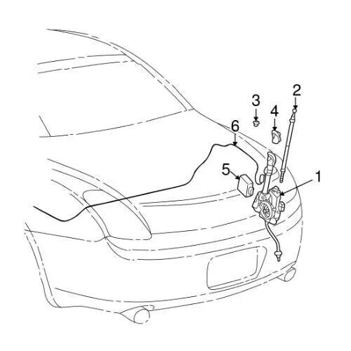 Antenna Rod Mast + Cable for Lexus ES300, SC430, GS300 (2002-2006)
