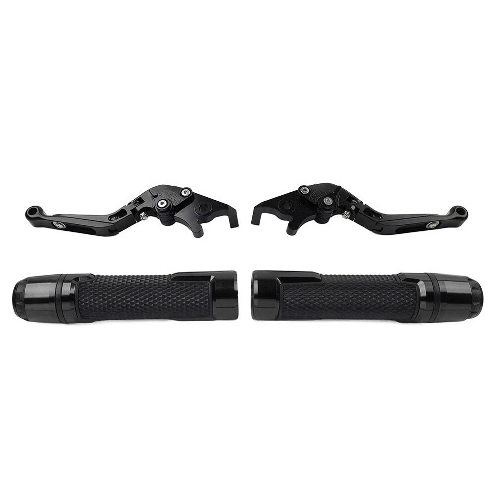 Black Extendable Brake Clutch Levers Grips for Kawasaki ZX10R/RR (2004-2023)