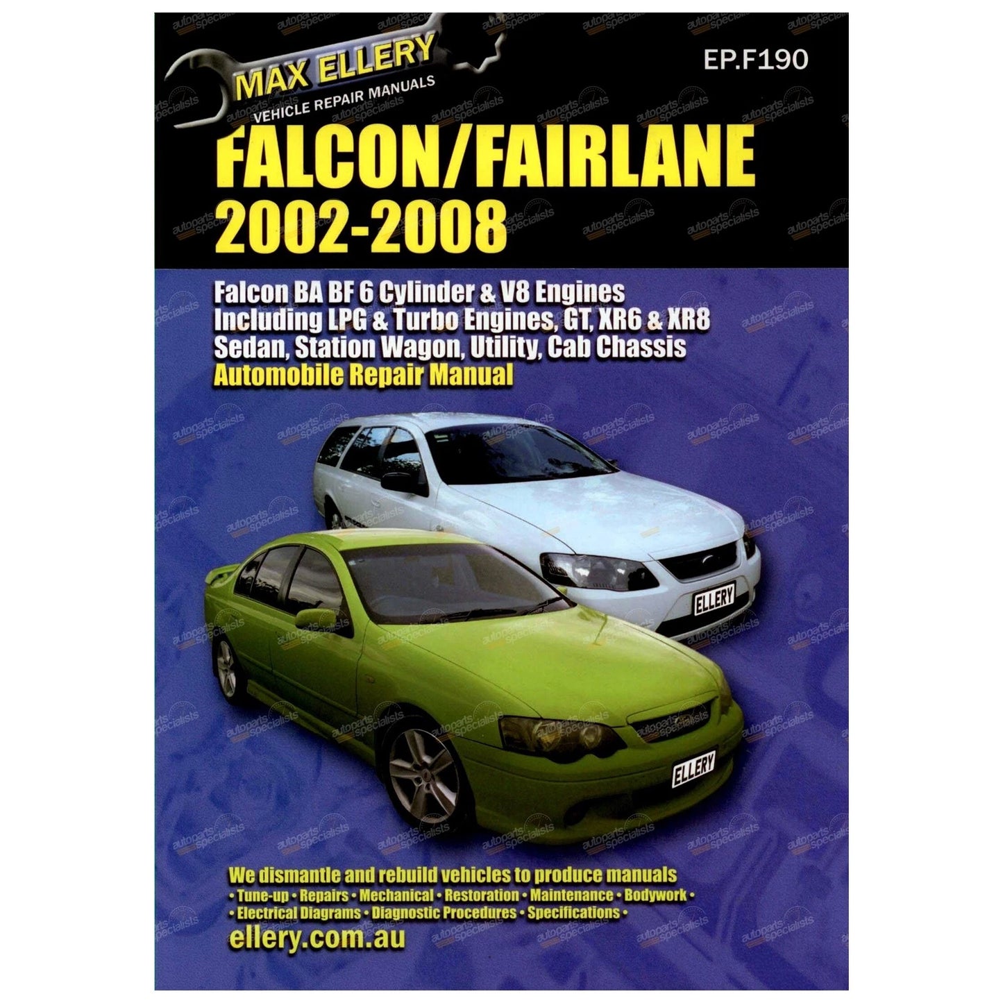 Repair Manual for Ford Falcon (2002-2008) BA BF XR6 XR8 Fairmont Car Book