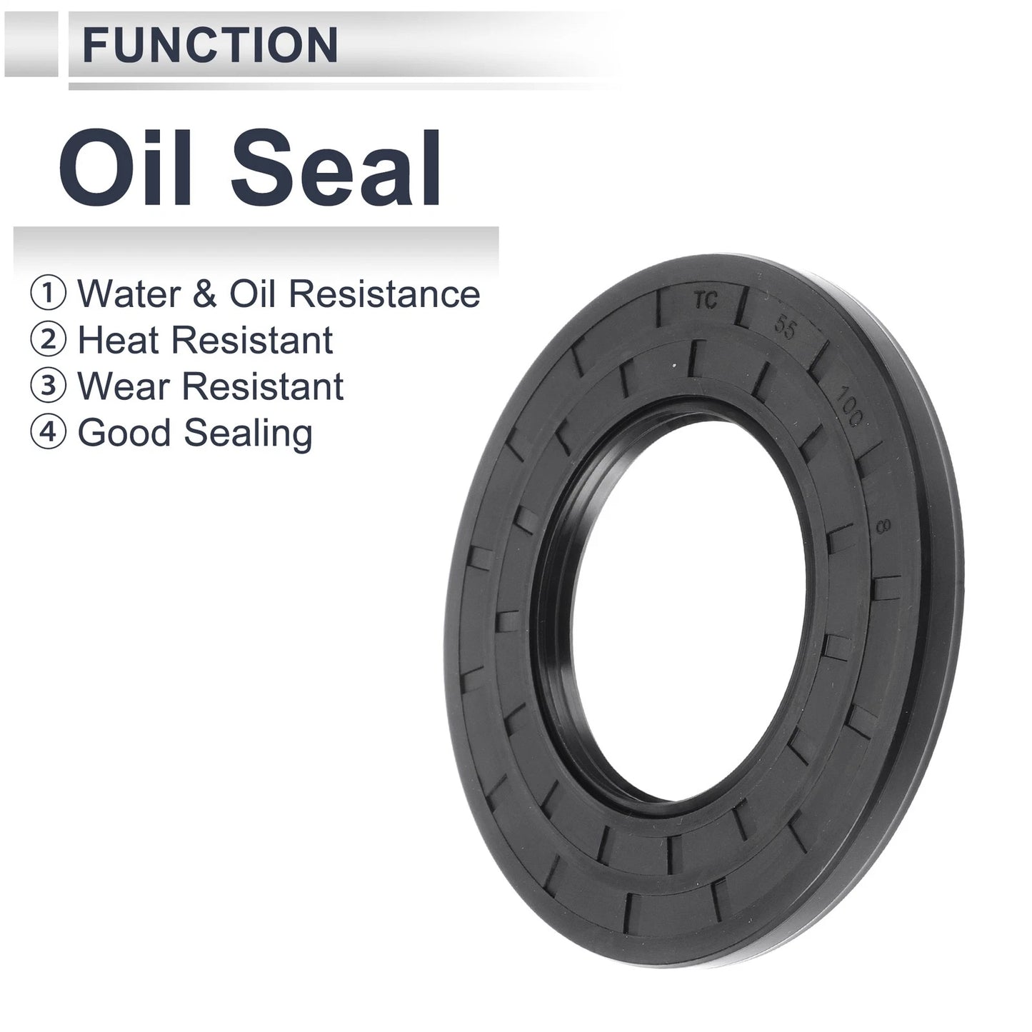Oil Seal 55x100x8mm Black 5pc Seal Ring Shaft Nitrile Rubber for Make Model