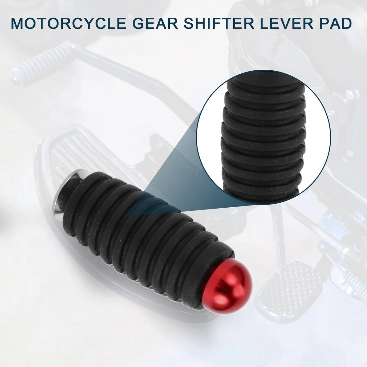 Shifter Lever Pad Rubber Universal Red 1 Pc for Motorcycle