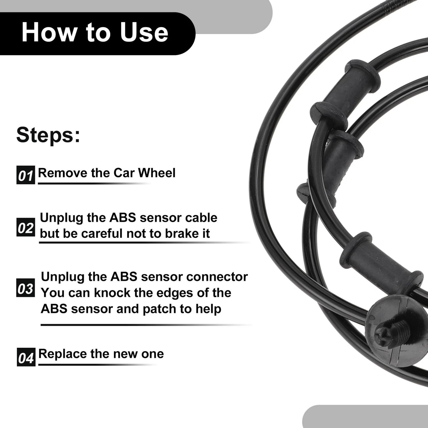 ABS Wheel Speed Sensor for Dodge Ram 2500 3500 Pickup (2009 - 2010)