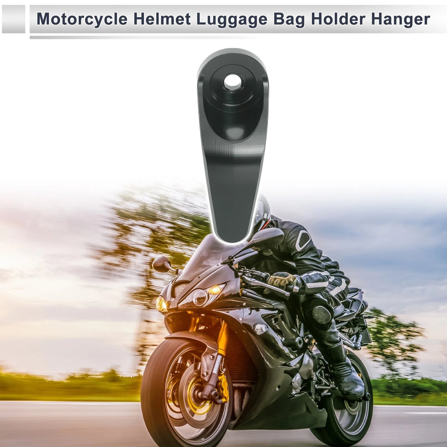 Droplet-type Hook Aluminum Alloy Motorcycle Hanging Hook Titanium Tone
