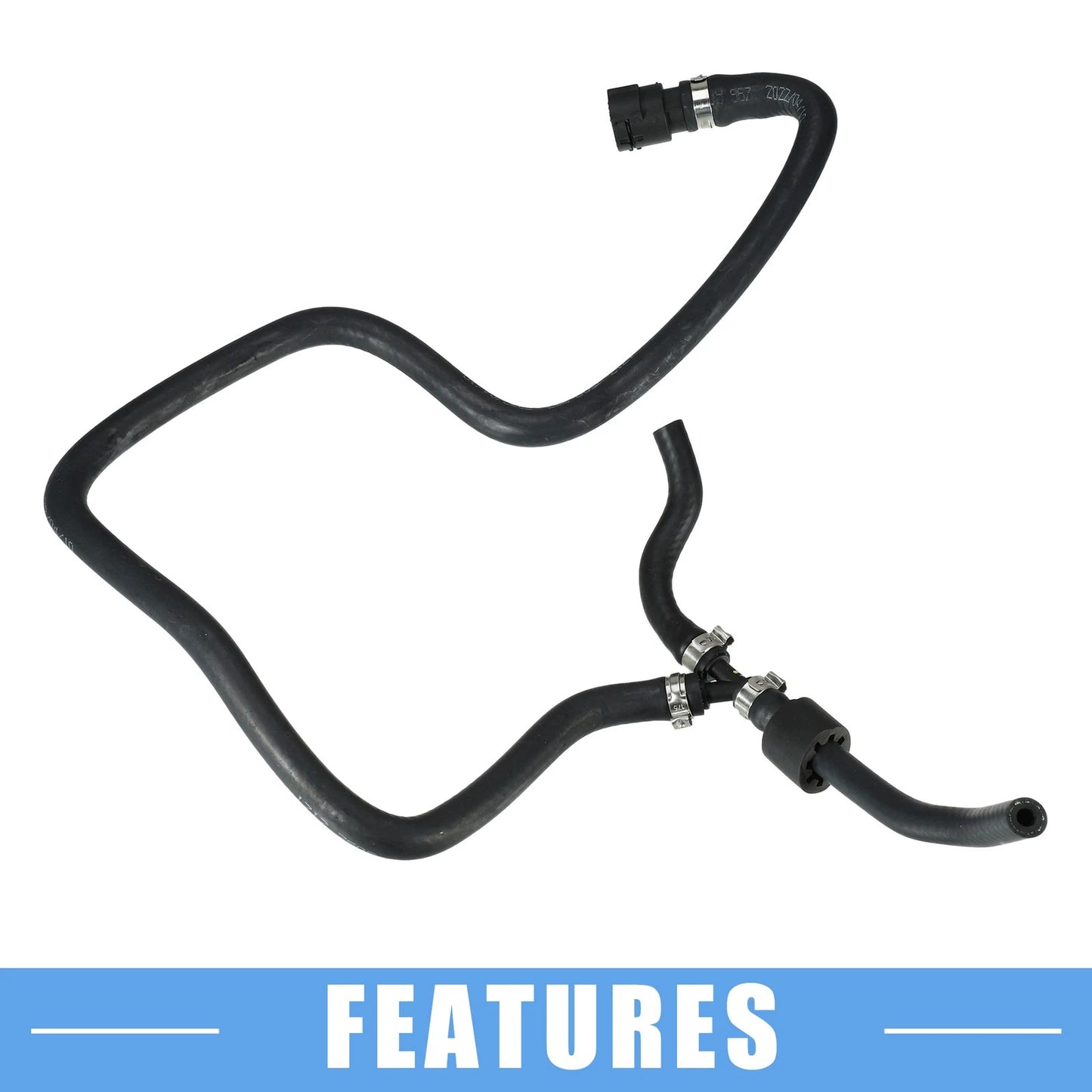 Coolant Hose No.17127509967 for BMW X5 4.4L V8 (2004-2006) Rubber Black