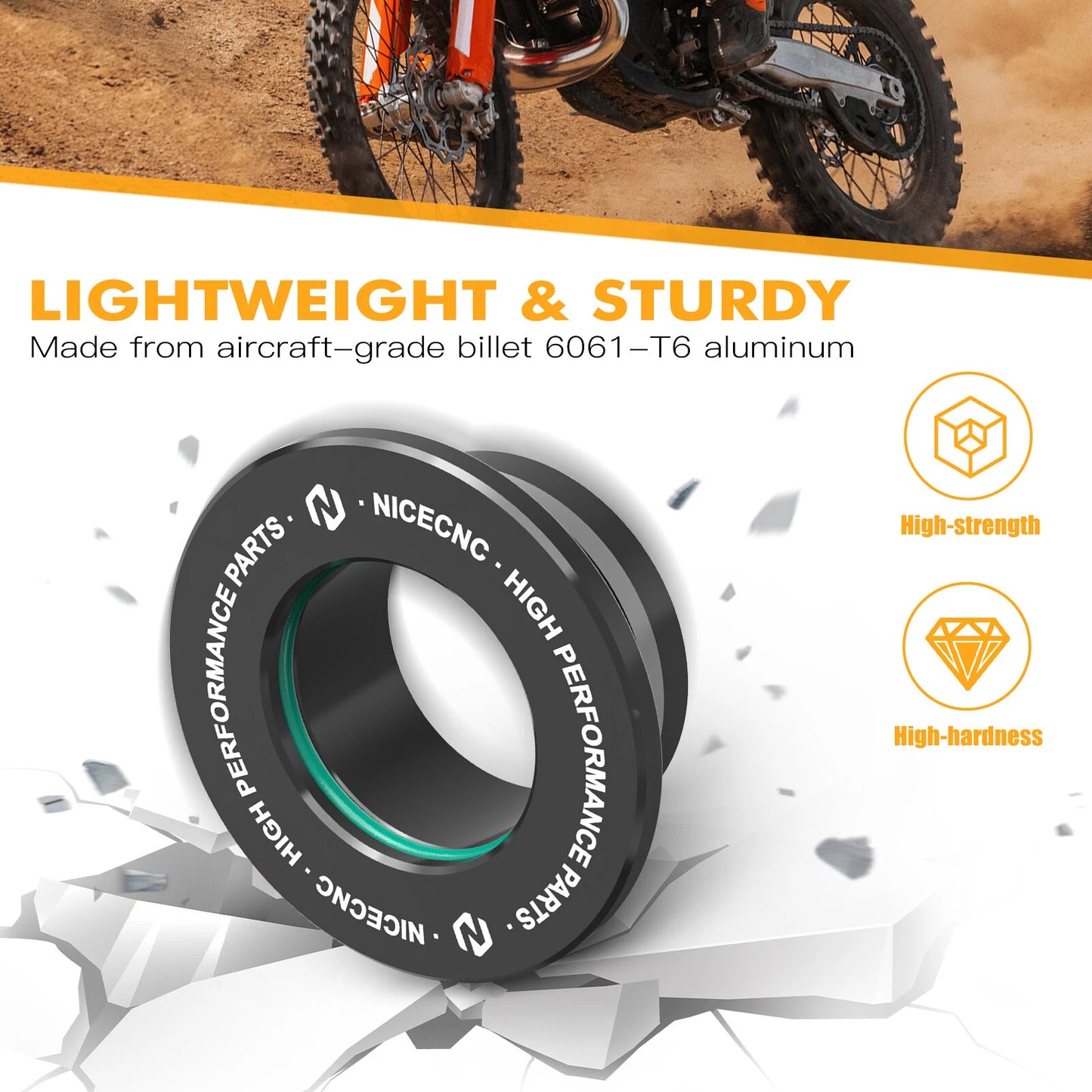Front Rear Wheel Spacers for Husqvarna TC125 TC250 FX350 FX450 (2017-2022)