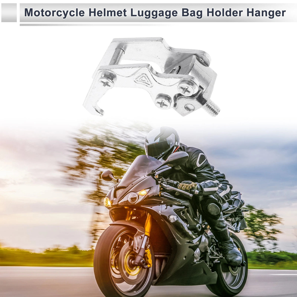 Claw Shape Aluminum Alloy Motorcycle Hanging Hook 1 Pcs Silver Tone 62mm for Motorcycle