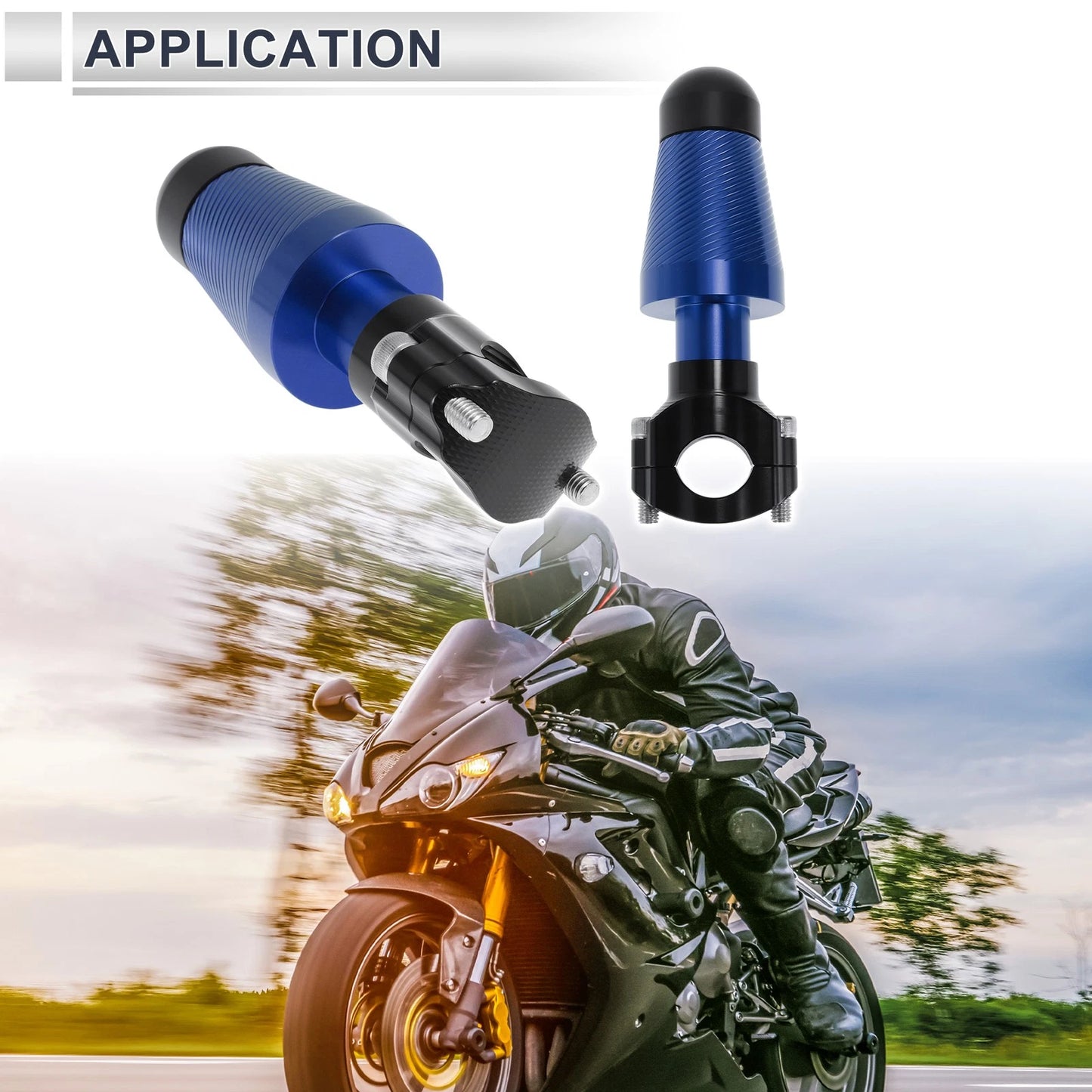Slider Frame 0.87-1.1" Aluminum Alloy Blue 2 x