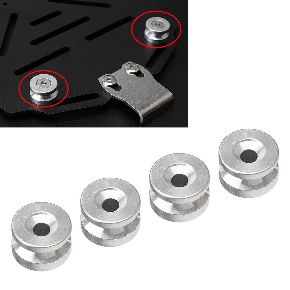 Trunk Base Plate Pad Bracket Bushing Spacer for Motorcycle Silver