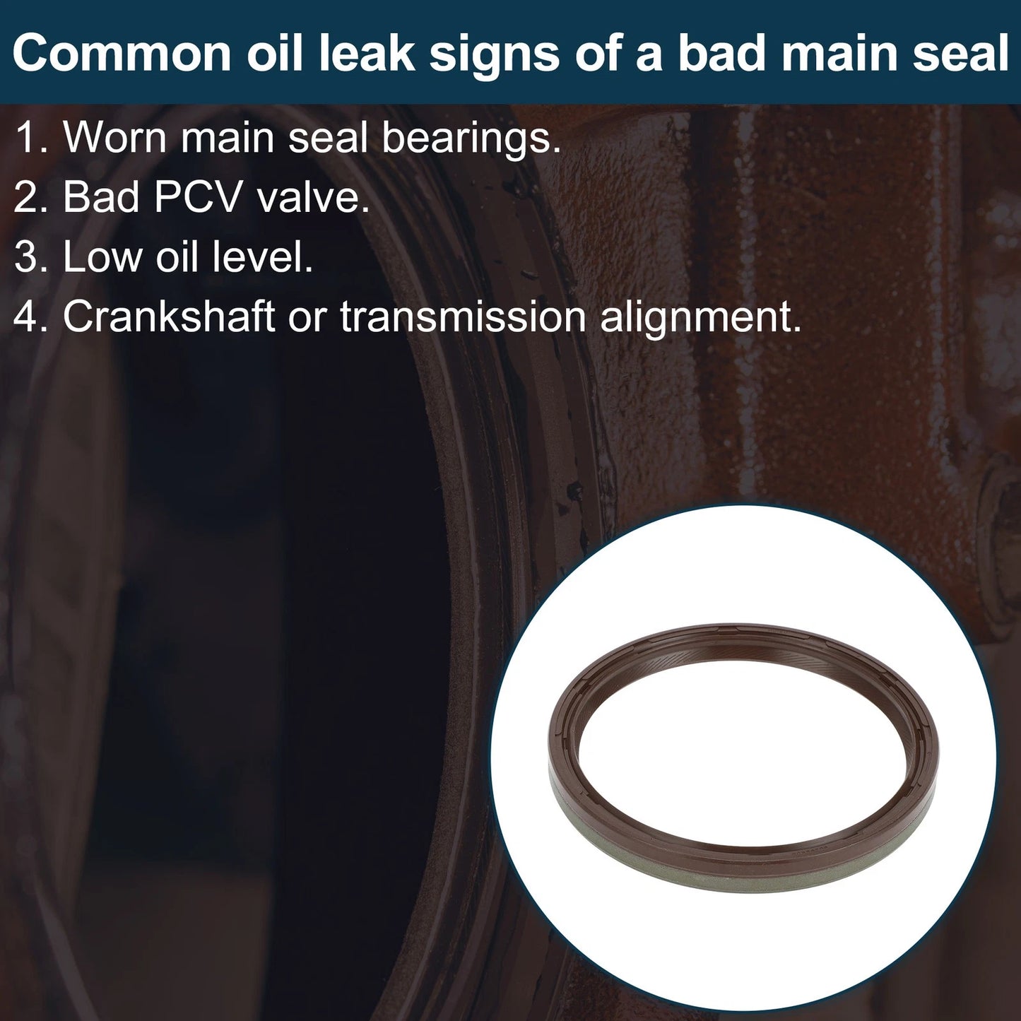 1 Pc Rear Crankshaft Oil Seal for Chevrolet Camaro (2010–2015)