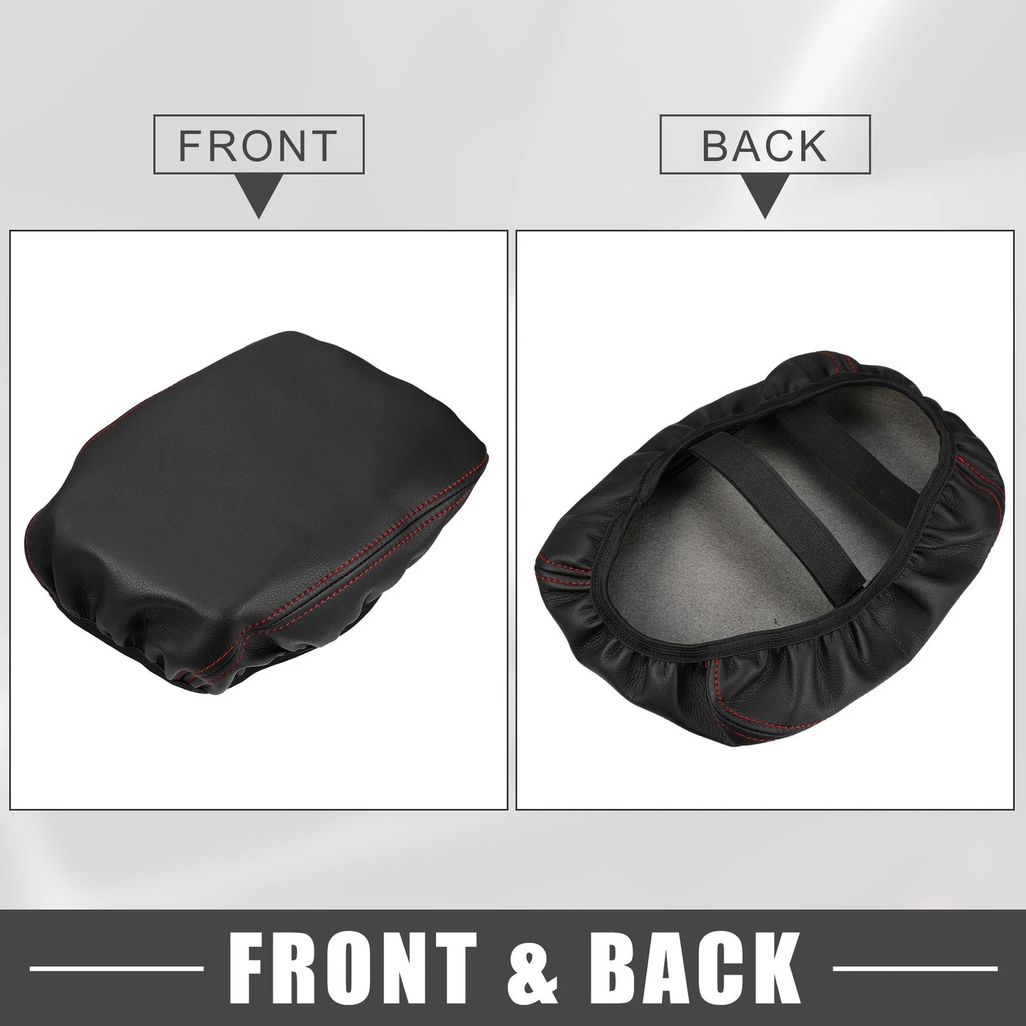Center Console Cover for Mitsubishi Outlander 2022-2023 Black Red Stitch