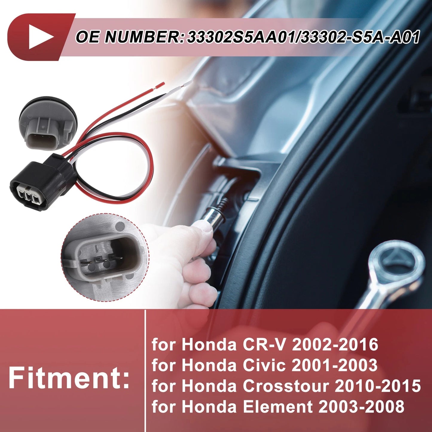 Front Turn Signal Light Socket Wiring for Honda CR-V (2002-2016)