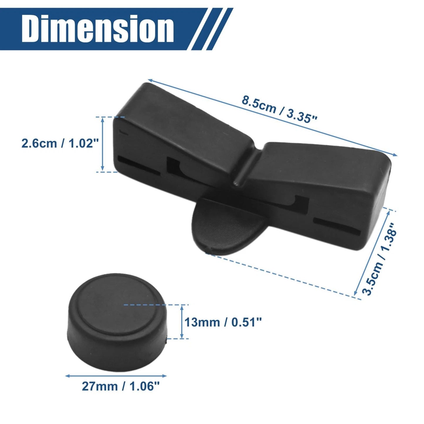 Black Rubber Motorcycle Gas Tank Cushion Holder for CG125