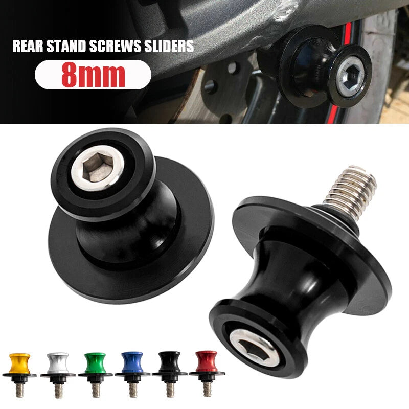 Black M8 Swingarm Spools Slider for Suzuki GSX-R 600 750 1000 (2005-2006)