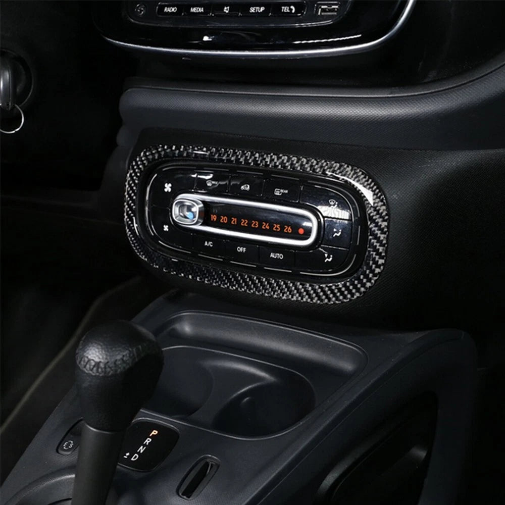 Carbon Fiber Central Console Decor for Mercedes-Benz Smart Fortwo (2016-2021)