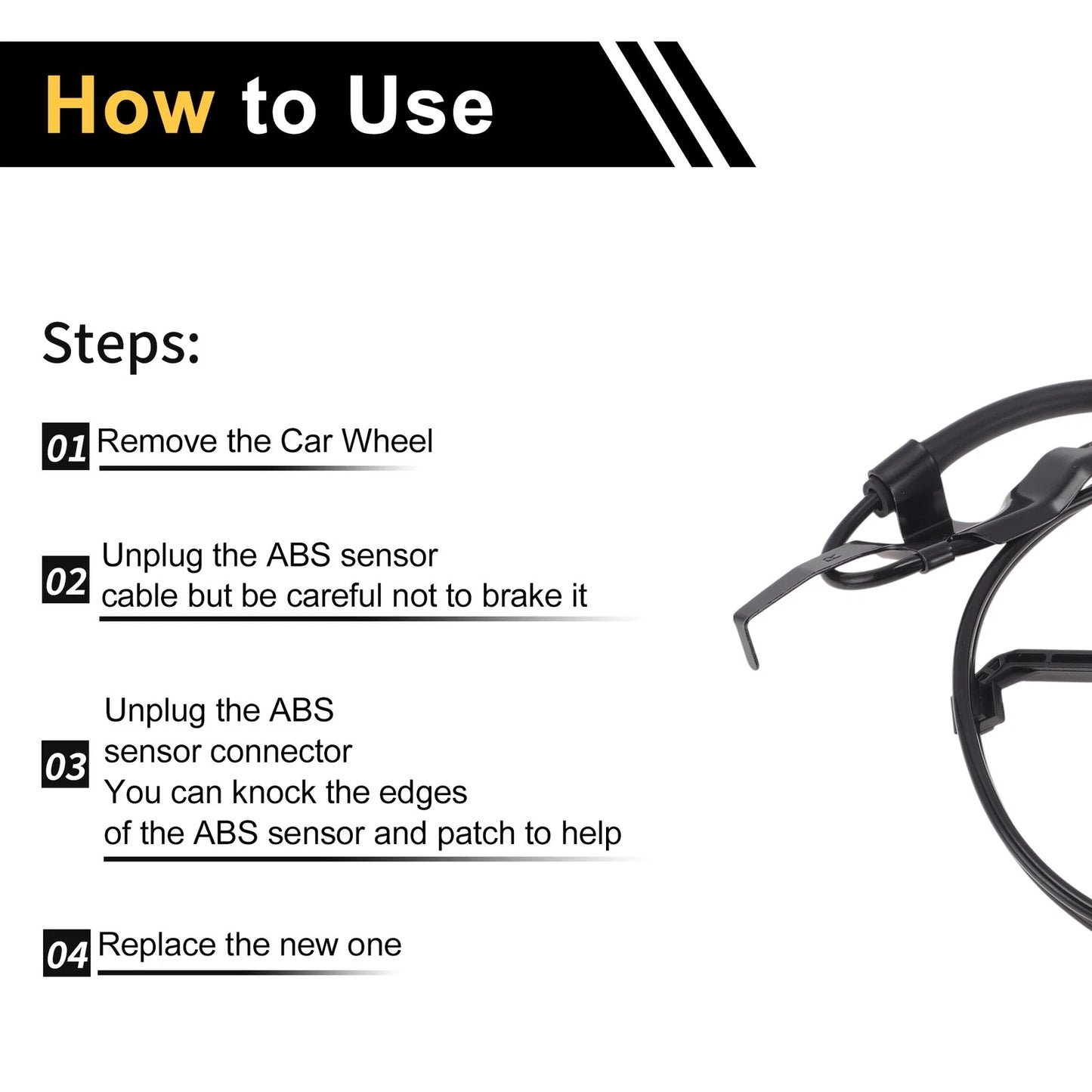 ABS Wheel Speed Sensor for Toyota RAV4 2019-2022 1 x Right Front Sensor