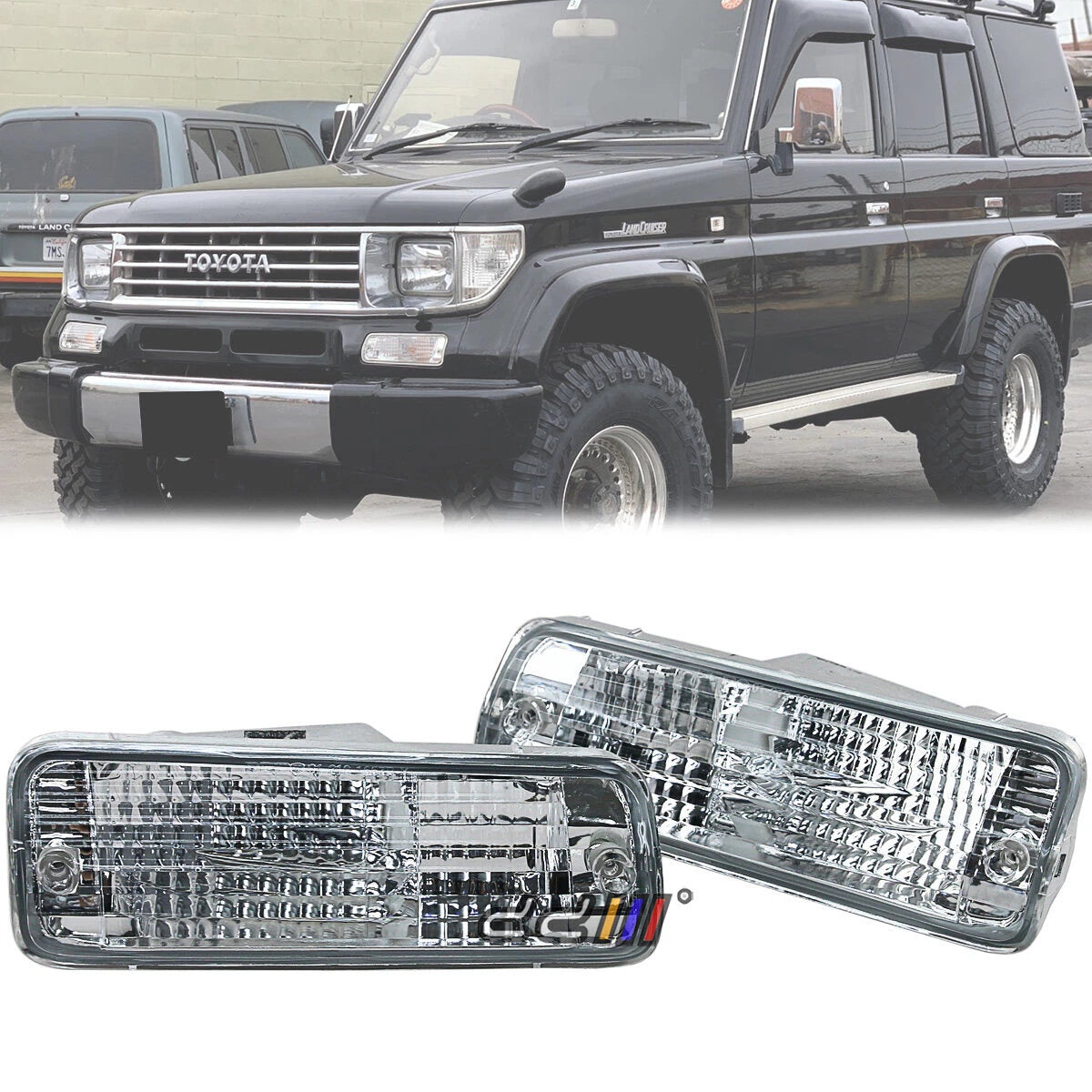 Clear Bumper Indicator Light for Toyota Land Cruiser Bundera (1990-1997)