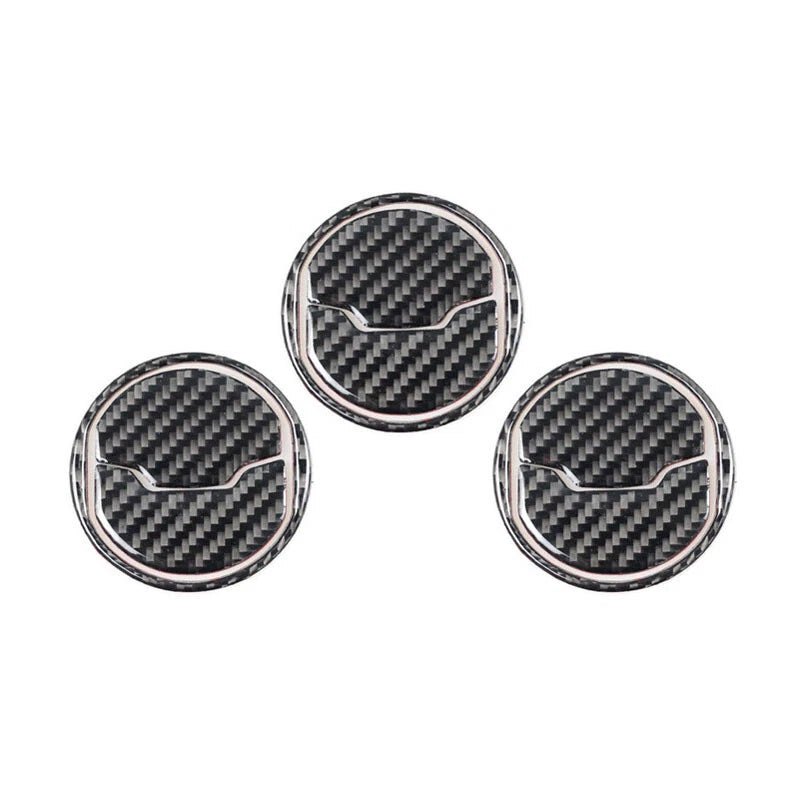 Carbon Fiber Center Air Condition Outlet Vent Trim For Ford Mustang 2015-2018
