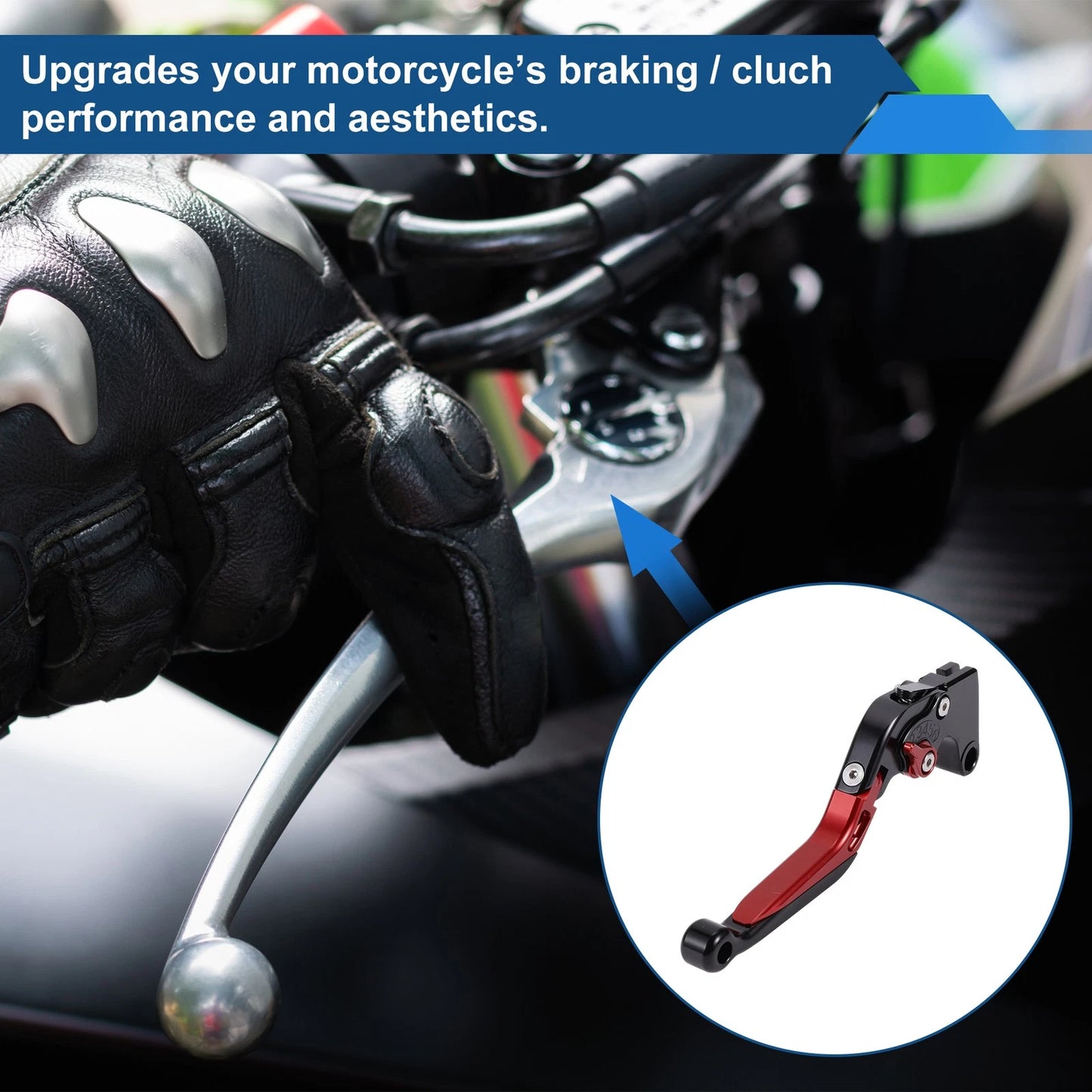 Adjustable Brake Clutch Levers for Yamaha YZF R1 Black/Red Handle (2015–2022)