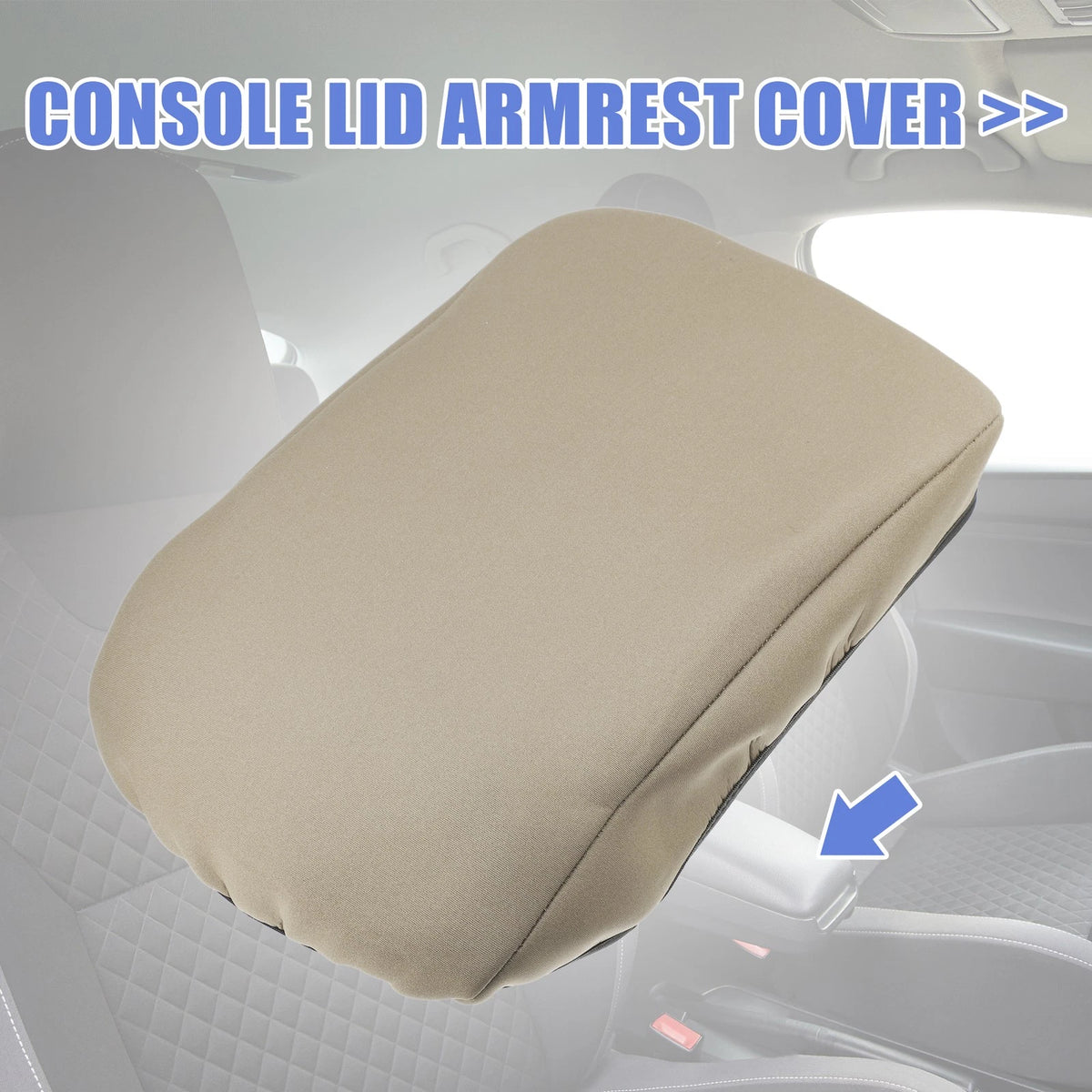 Brown Center Console Armrest Cover for Toyota Highlander (2008-2013)