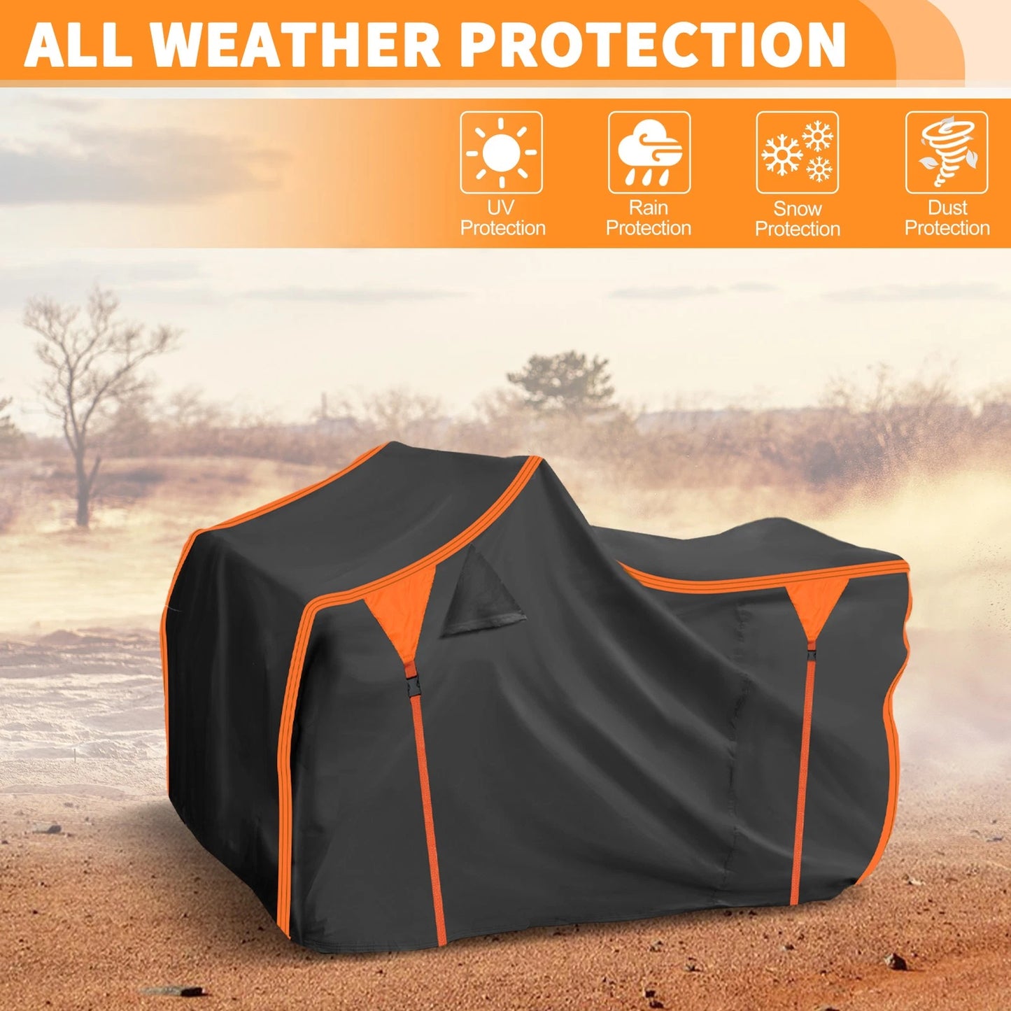 Waterproof ATV Cover 4 Wheelers Quad Cover for Kawasaki Brute Force 750