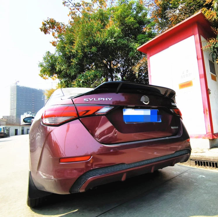 High Kick Duckbill Trunk Spoiler Wing for 2020-2024 Nissan Sentra Unpainted