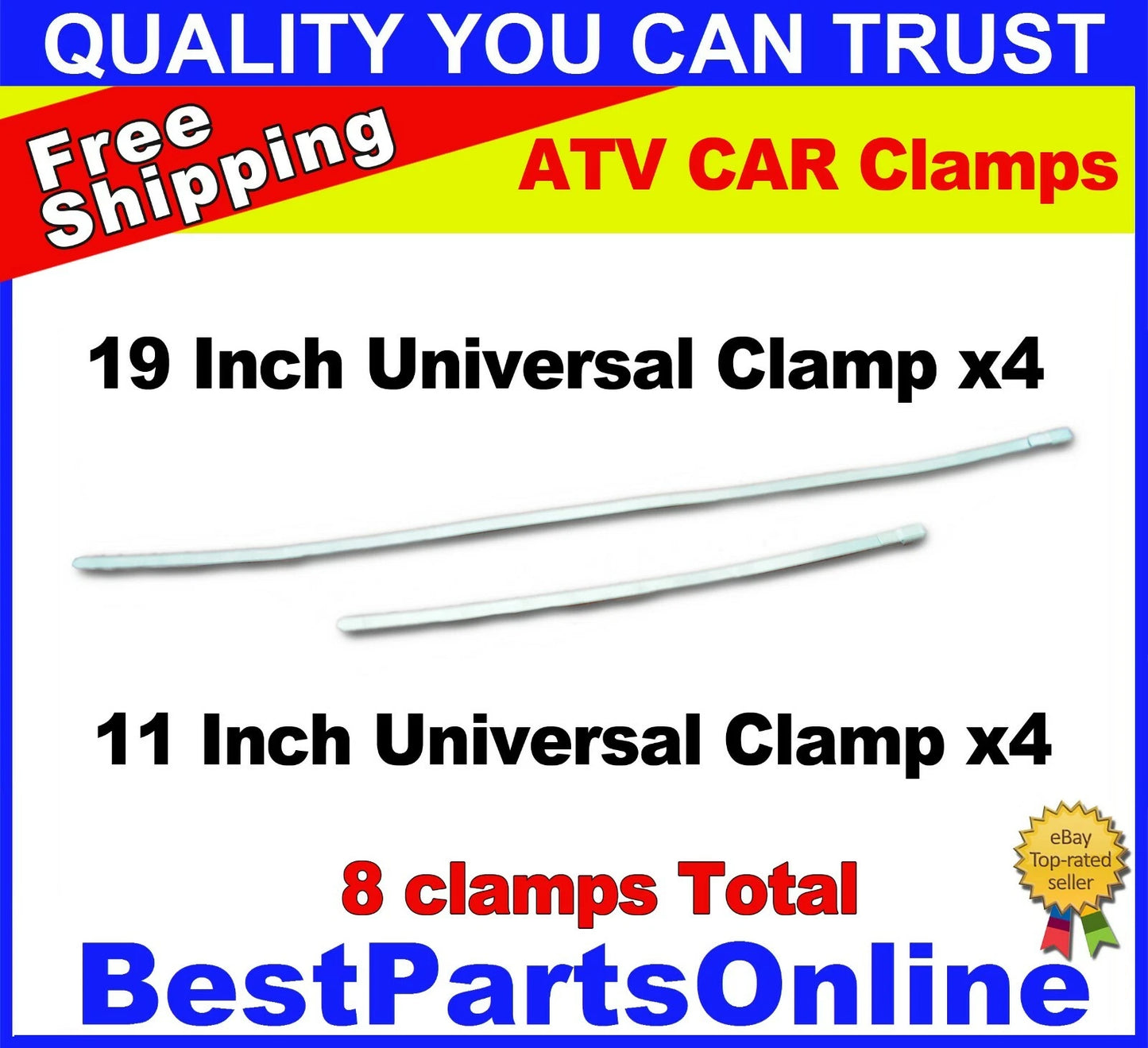 Band and Buckle Clamps / 8 Pcs / CV Half Shaft Boot Band for ATV Automotive