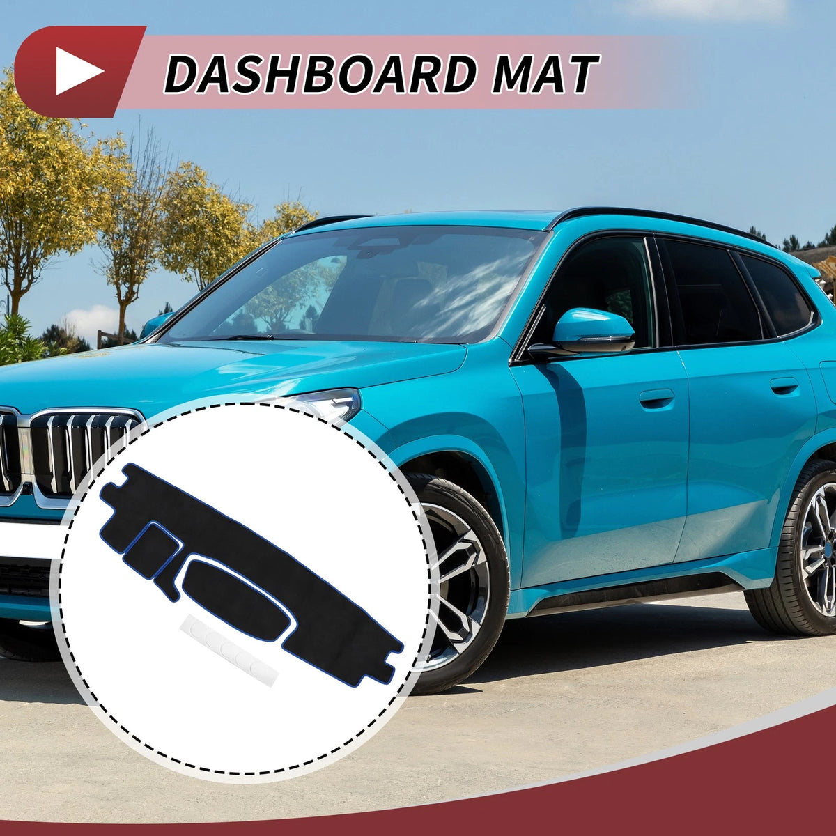 Dashboard Cover Mat for Toyota Roomy Tank (2016-2020) - Black Blue