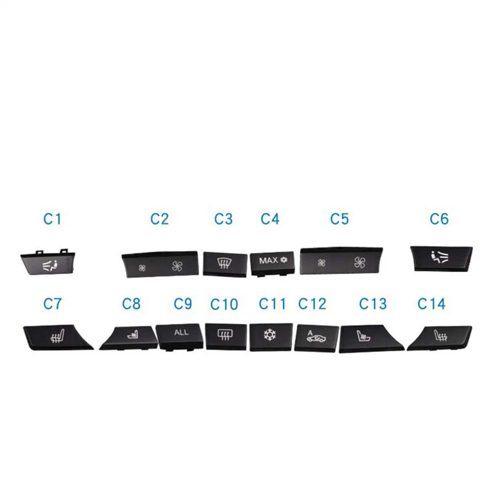 14Pcs Button Key Cap Repair Kit for BMW 5 6 7 F10 (2010-2017)