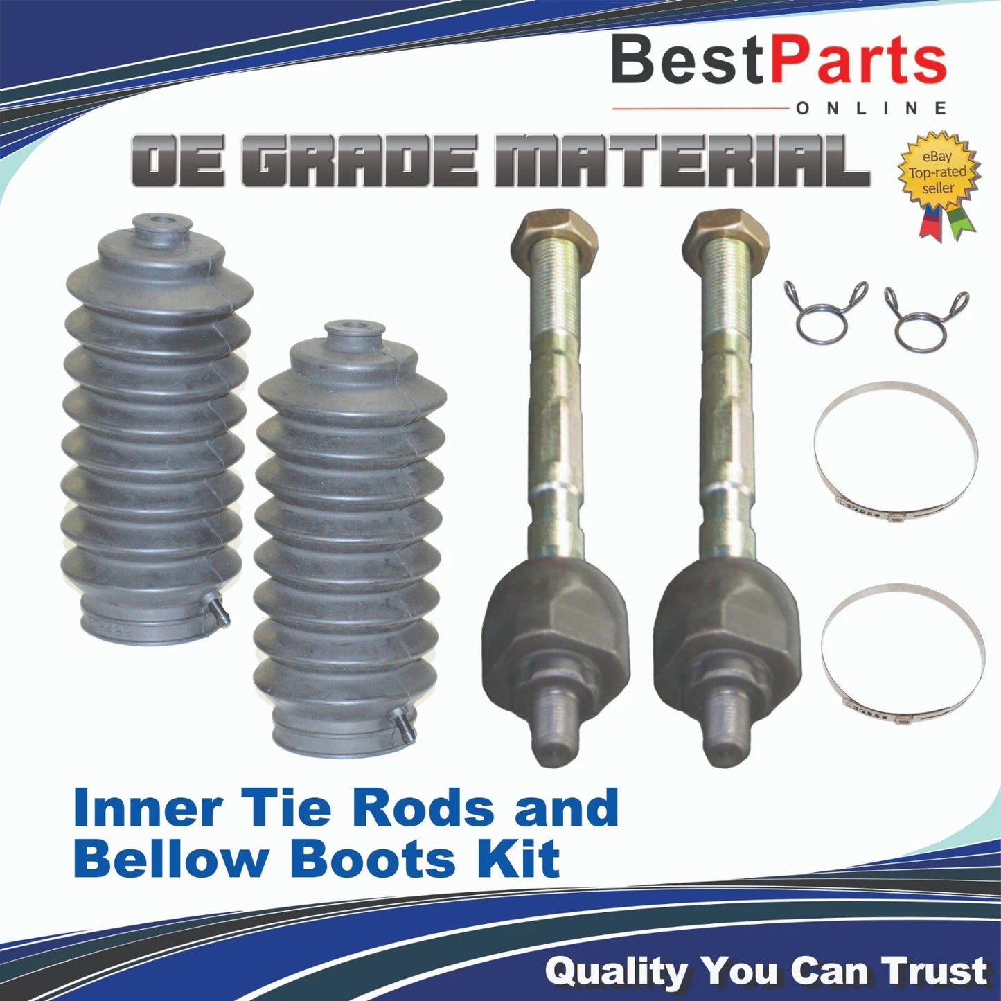 Rack and Pinion Inner Tie Rod and Bellows for Honda Civic Acura Integra