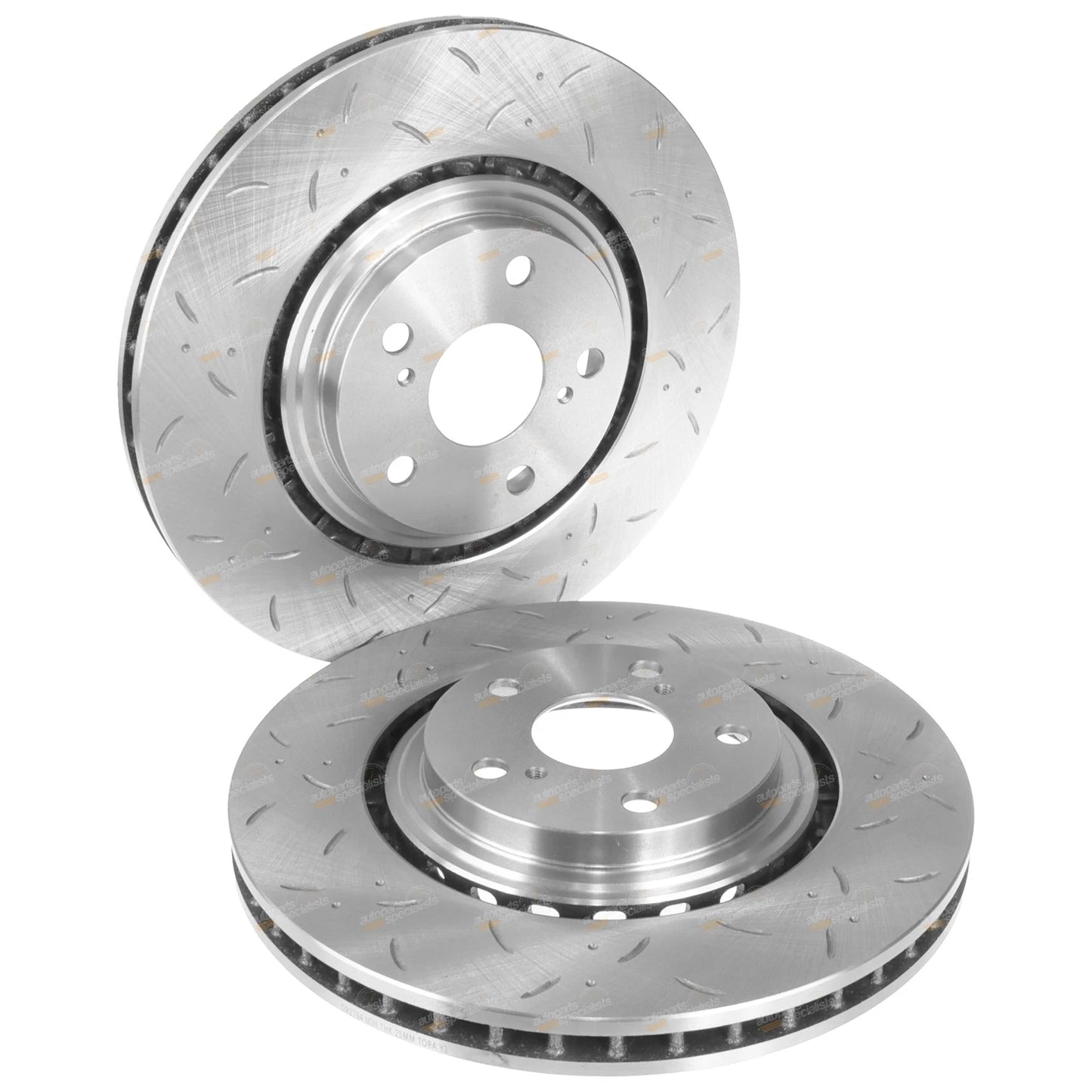 Front Slotted Dimpled Disc Brake Rotors for Kluger GSU40/45/50/55 (2007–2020)