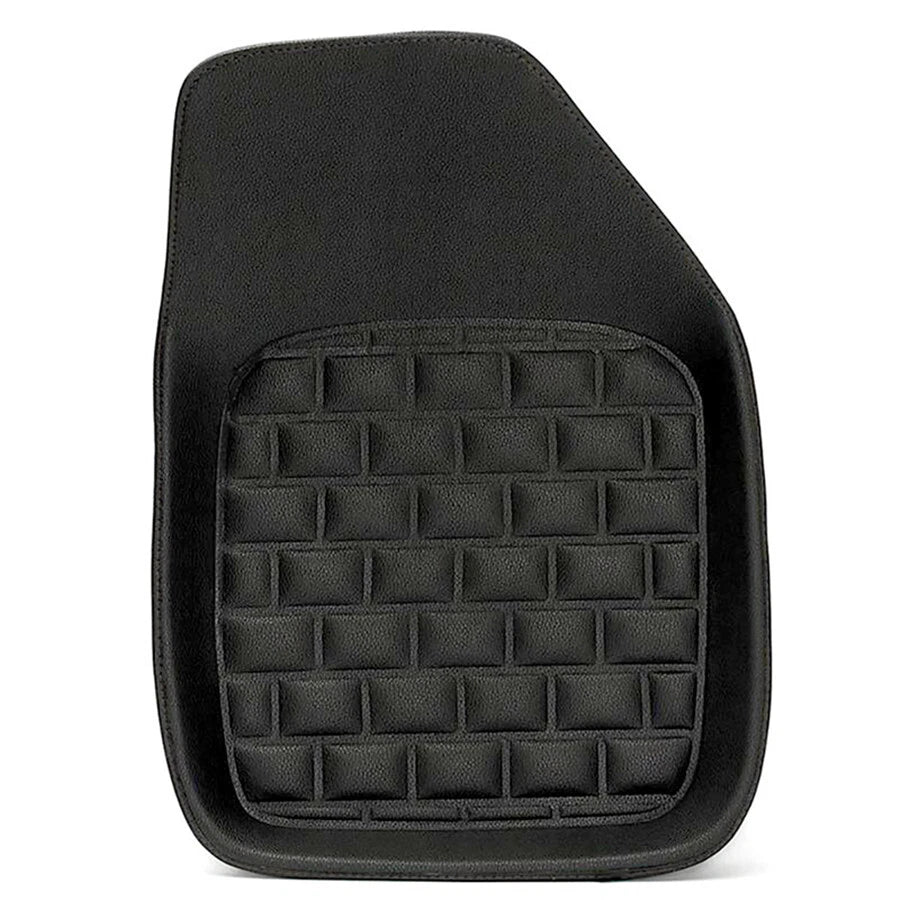 5 x Black PU Leather All Weather Car Floor Mats for Front & Rear