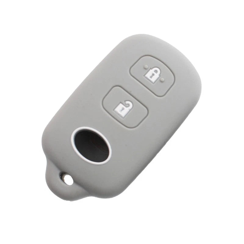 Grey Silicone Key Cover Case for Toyota Camry, Corolla, RAV4, Tacoma (2010-2023)