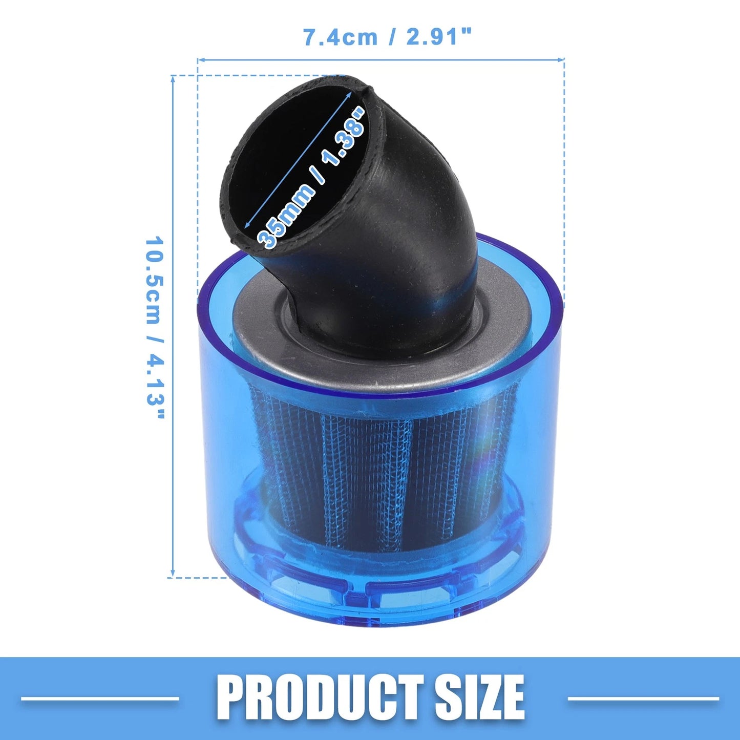 Air Filter Cleaner Bent / 35mm/1.38in for 110-125cc Most Motorcycles ATV