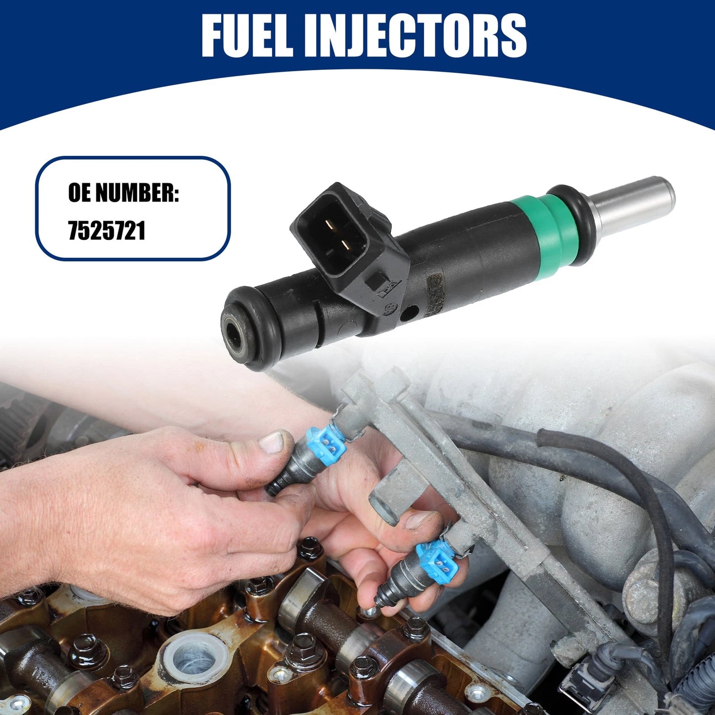 8pcs Fuel Injectors for BMW 750i 750Li 4.8L V8 (2006-2008)
