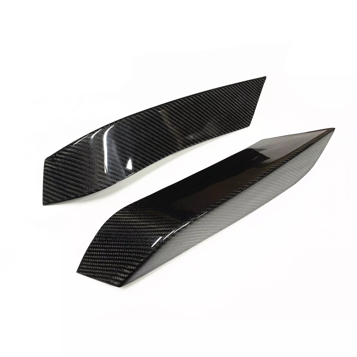 2 x Carbon Fiber Front Bumper Side Splitters for BMW F80 M3 F82 F83 (2012-2019)