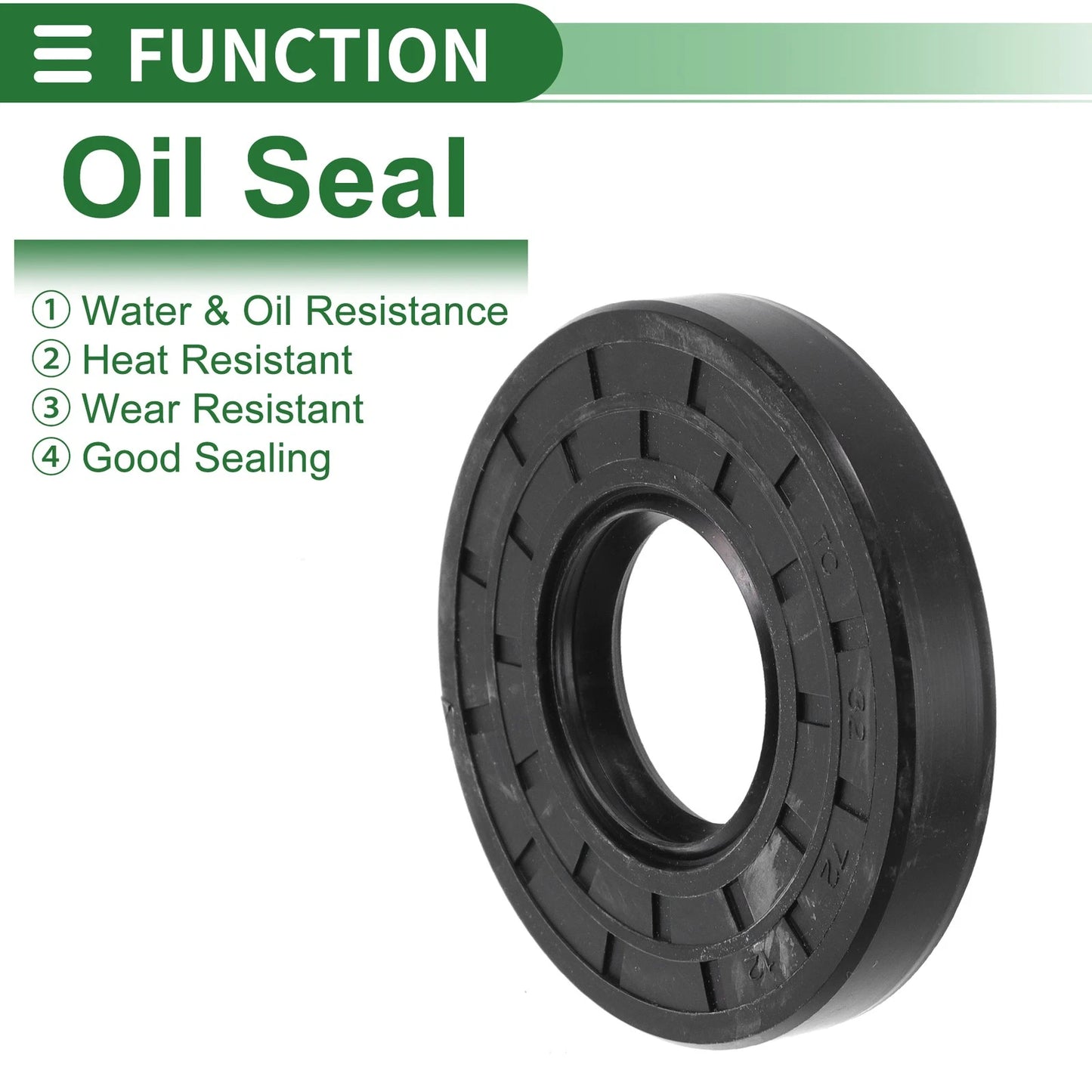 Oil Seal / 32x72x12mm / Seal Ring Rotary Shaft Seal NBR Rubber 5 Pcs