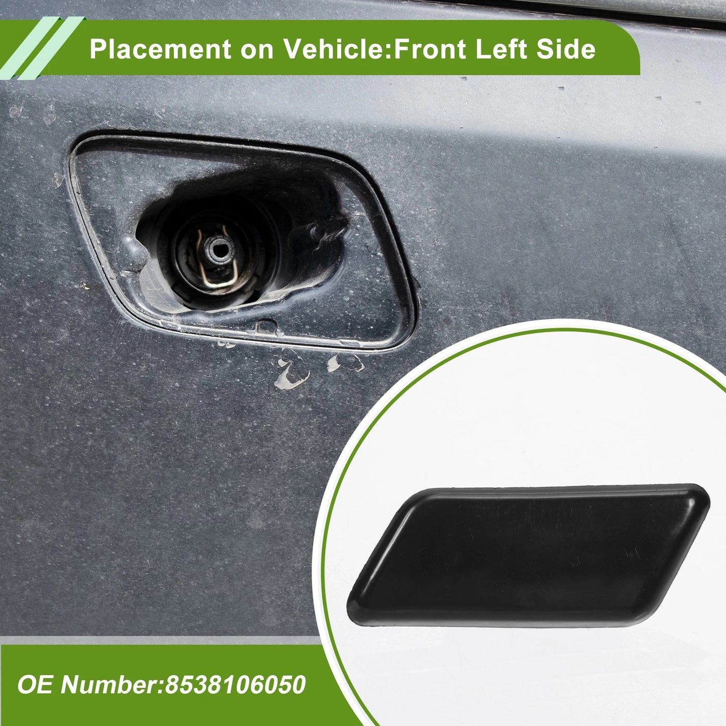 Front Left Washer Nozzle Cover for Toyota Camry (2018-2023)