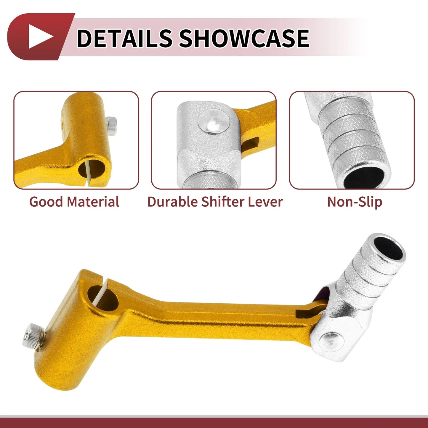 Folding Gear Shifter Lever for Bosuer Cheetah Gold Tone Silver Tone