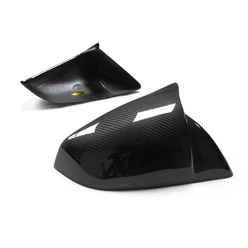 Real Carbon Fiber Rearview Side Mirror Cover Caps For Tesla Model S 2014-2020