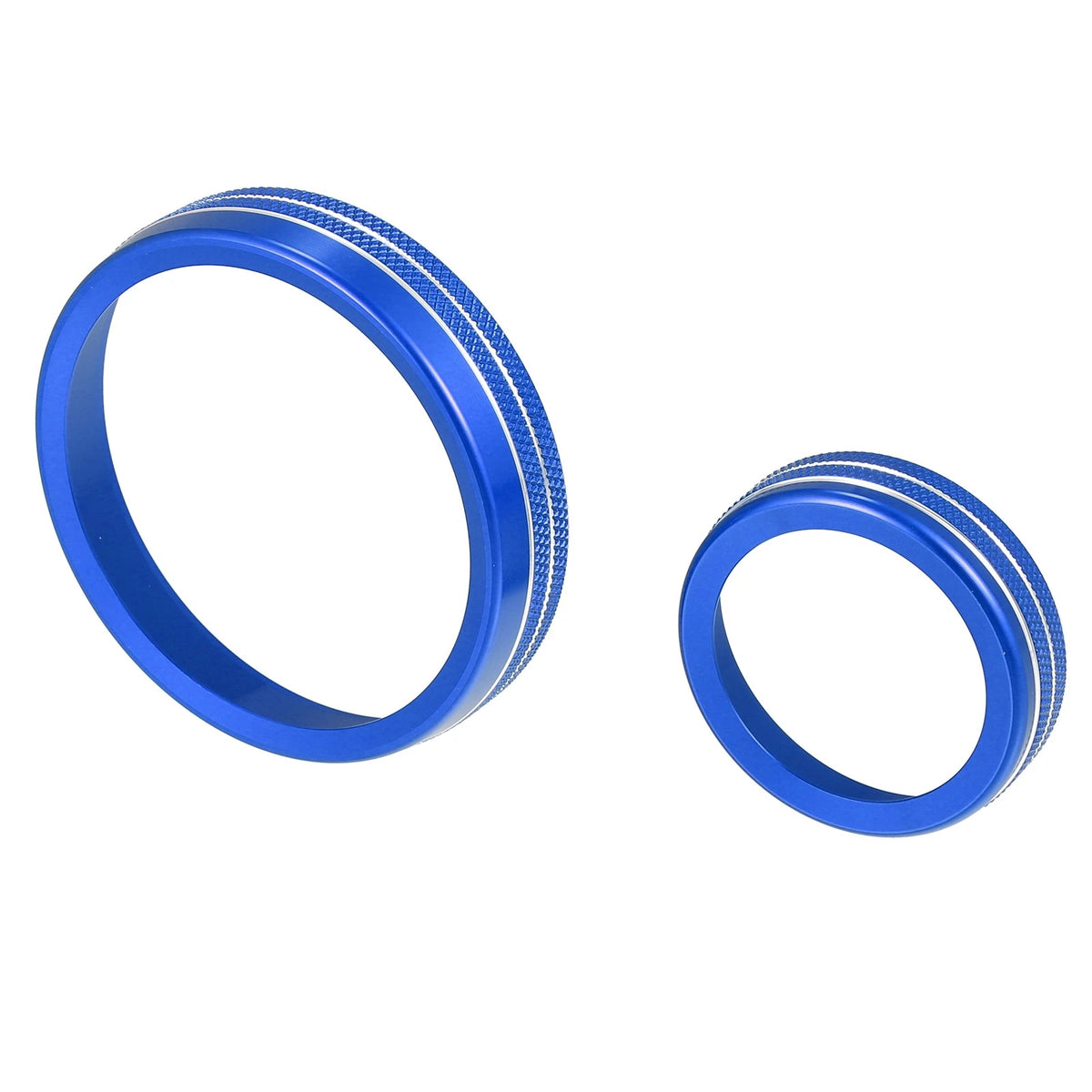 6 x Blue Aluminum Alloy AC Control Knob Covers for Ford Bronco (2021-2022)