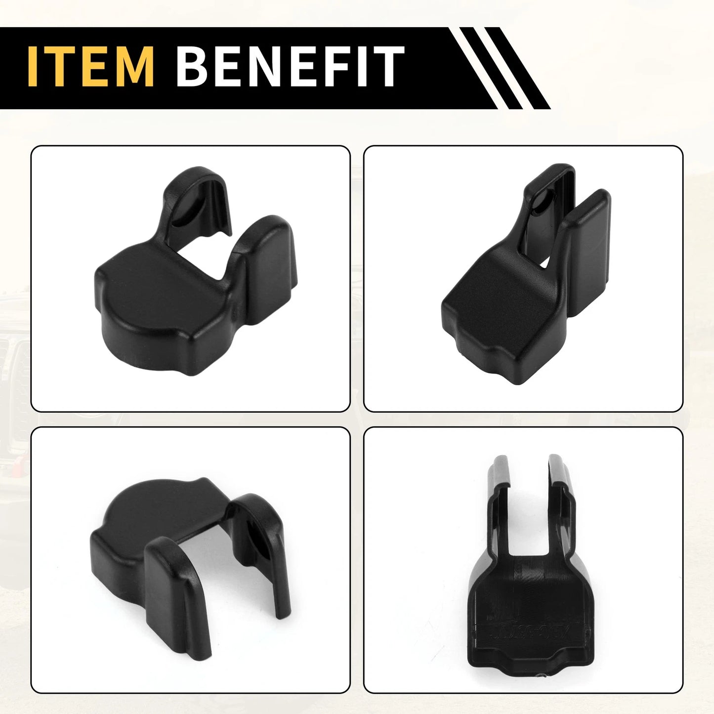 Door Limiting Cover Trim for Jeep Wrangler JL JLU (2018-2024) Black