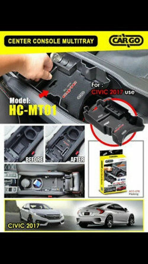 Armrest Center Console Multitray for Honda Civic FC1 FC6 (2016-2023)