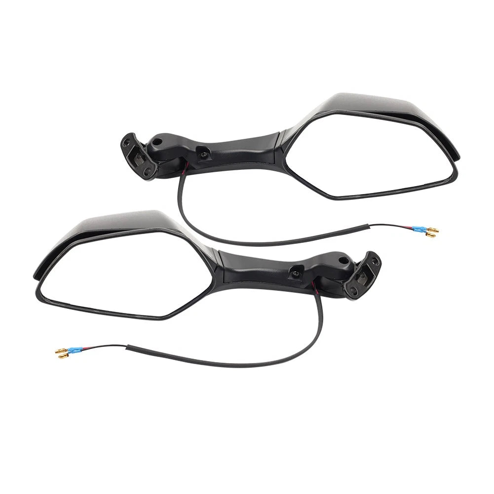 Motorcycle Rear View Mirrors w/ Turn Signals for Kawasaki Ninja ZX10R (2016-2023)