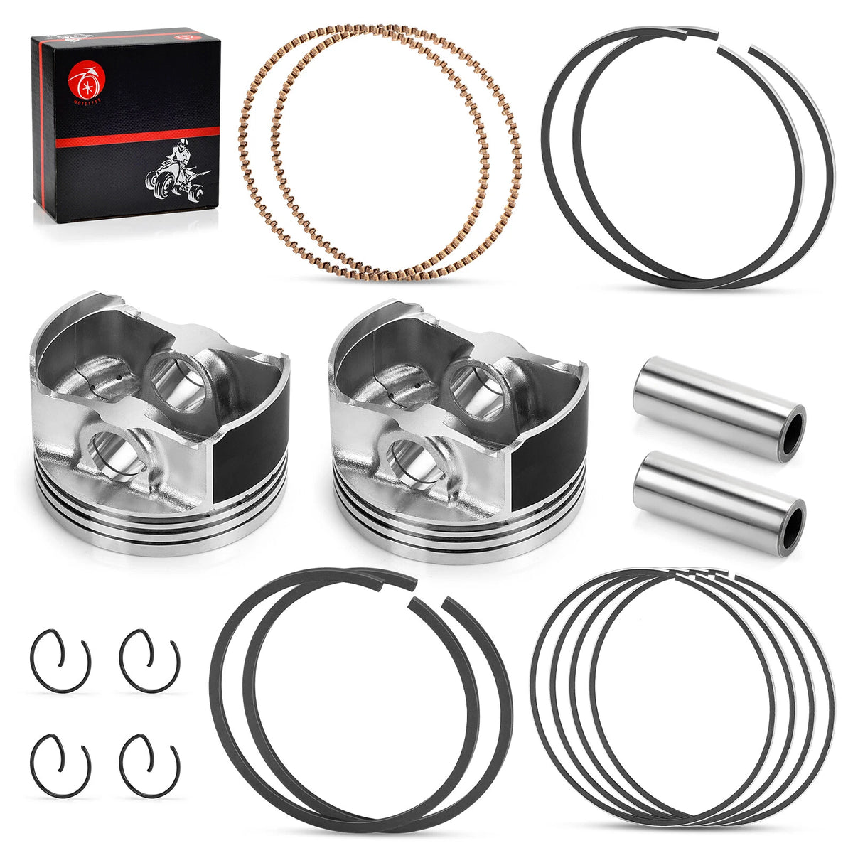 2 x Piston & Rings Set 80mm for Polaris Sportsman 800 (2005–2015)