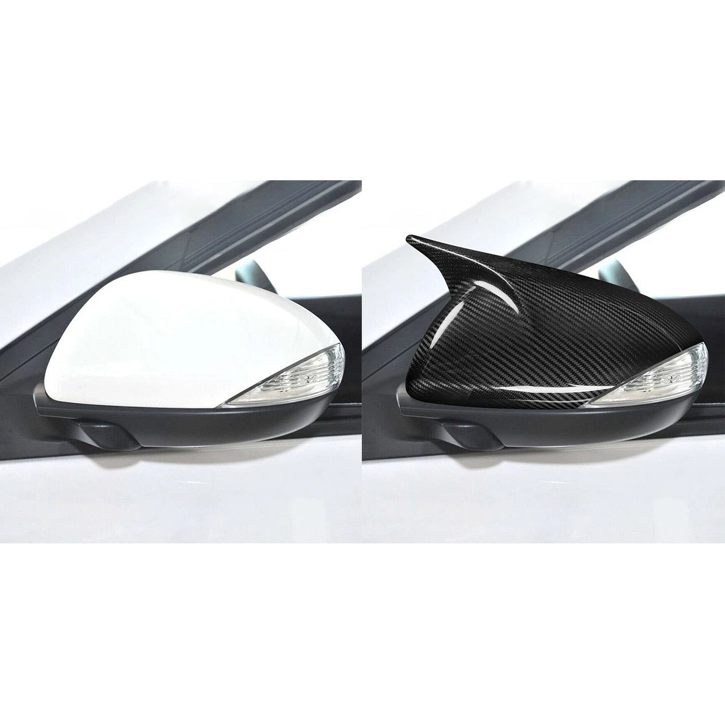 2 x Carbon Fiber Rearview Mirror Covers for Mazda 3 Axela (2010-2013)