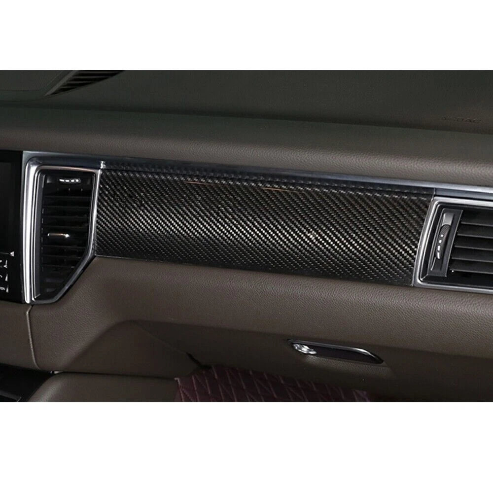 3 x Carbon Fiber Dashboard Center Console Covers for Porsche Macan (2014-2021)