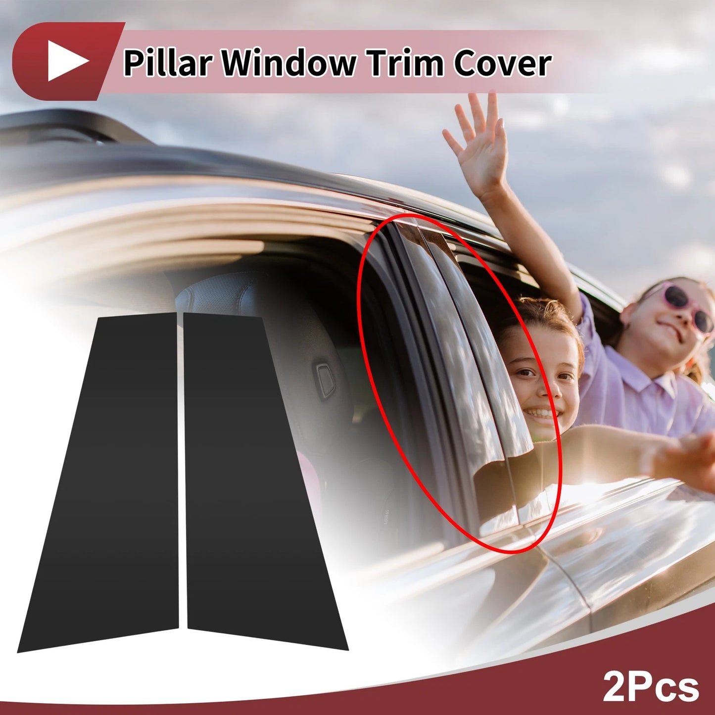 Black Door Pillar Window Trim Pcs for BMW i4 (2022-2024)