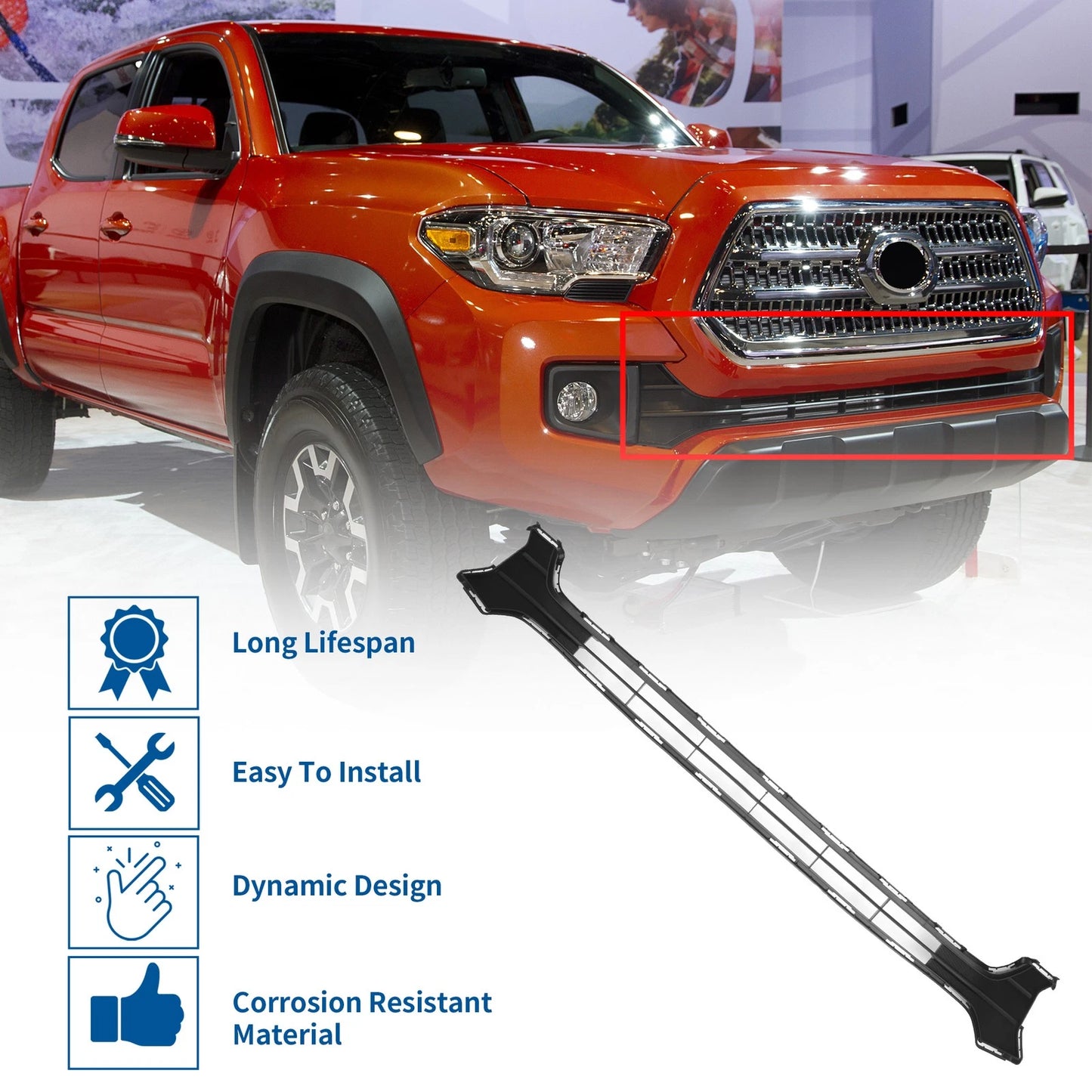 Front Hood Bumper Grille Grille for Toyota Tacoma (2016–2020)